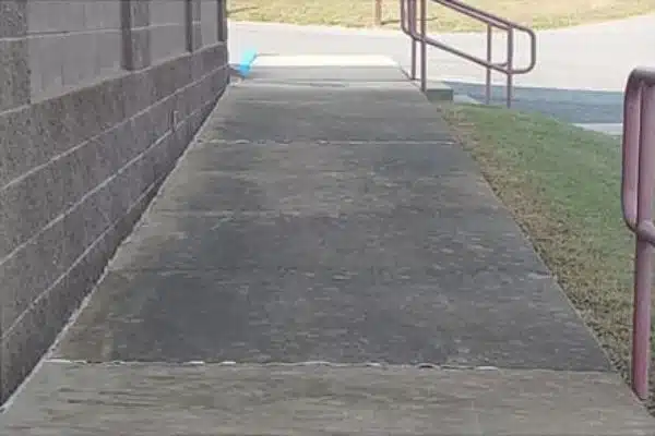 Driveway before cleaning